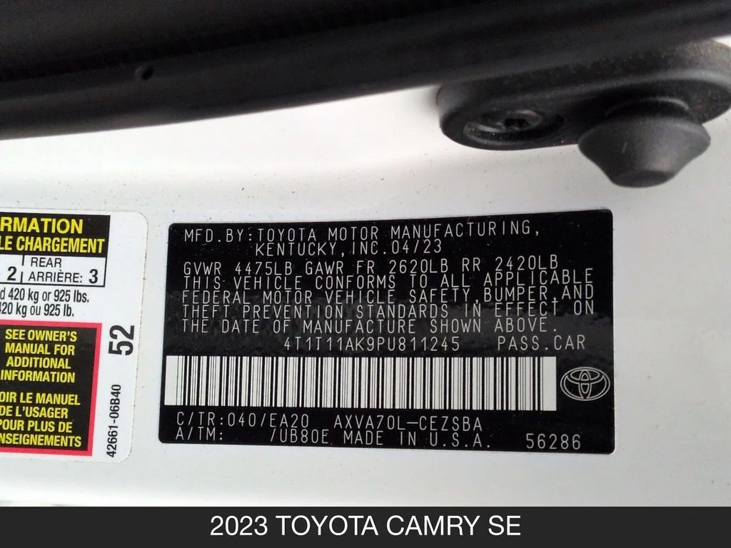Used 2023 White Toyota SE image 23