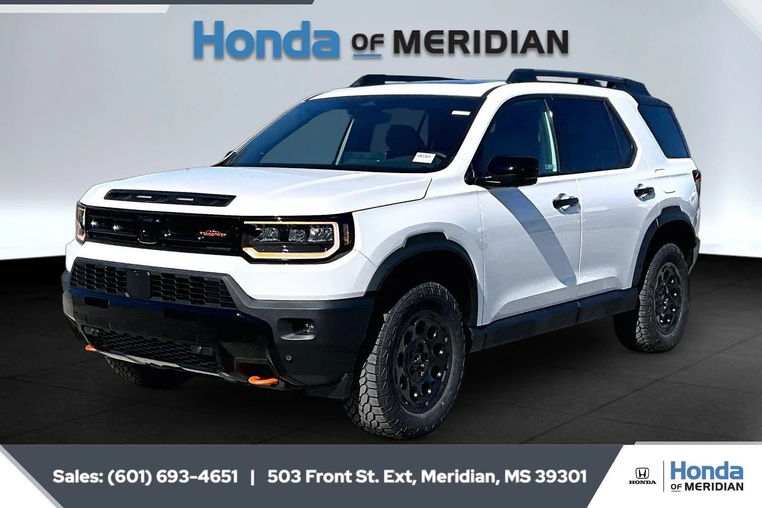 New 2027 Platinum White Pearl Honda TrailSport Elite Blackout image 2