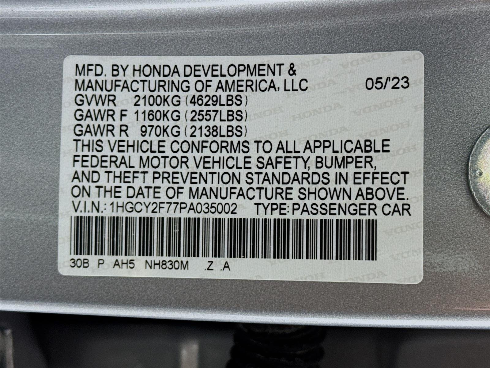 Used 2023 Silver Metallic Honda Sport-L image 30