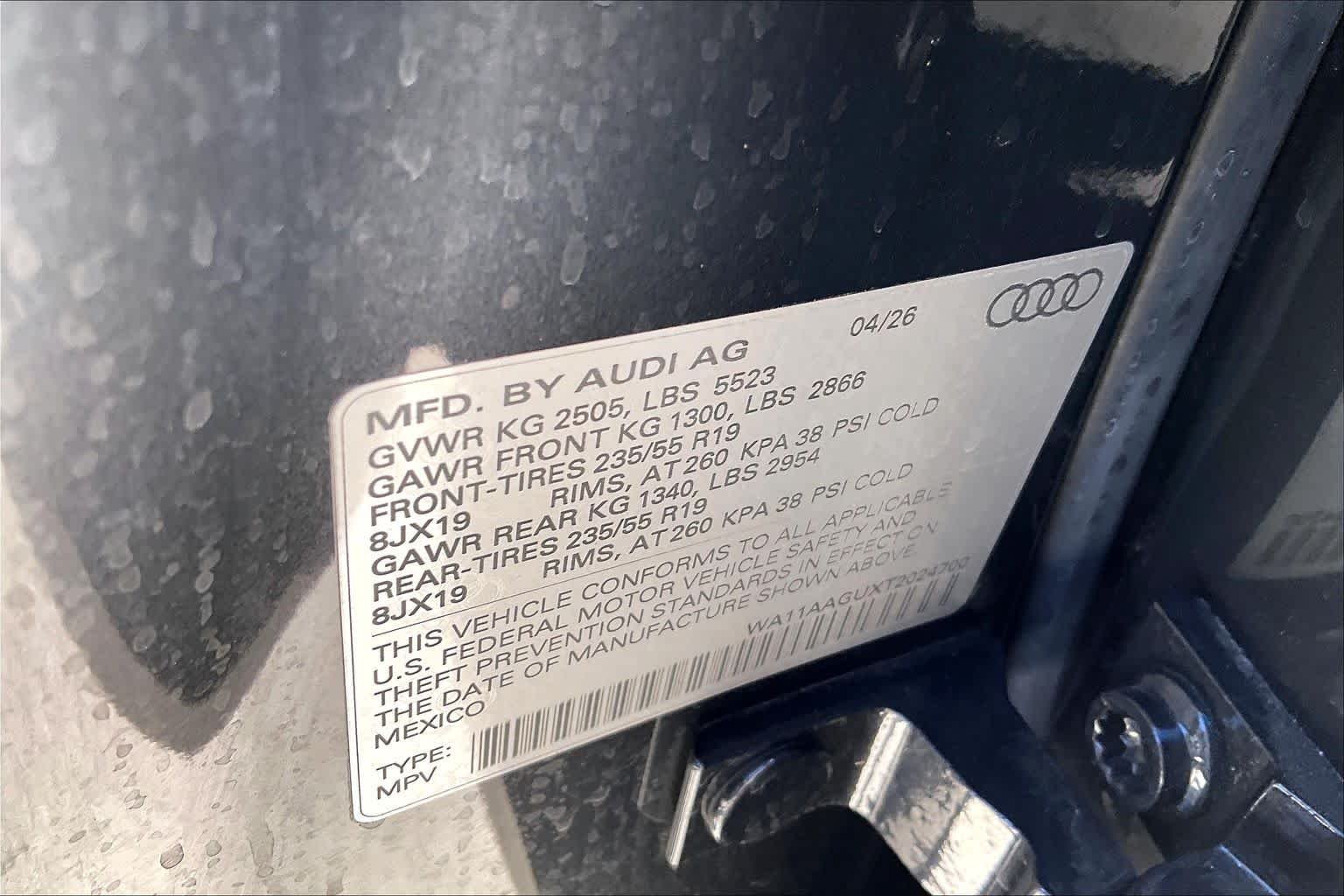 Used 2026 Tambora Gray Metallic Audi Premium image 33