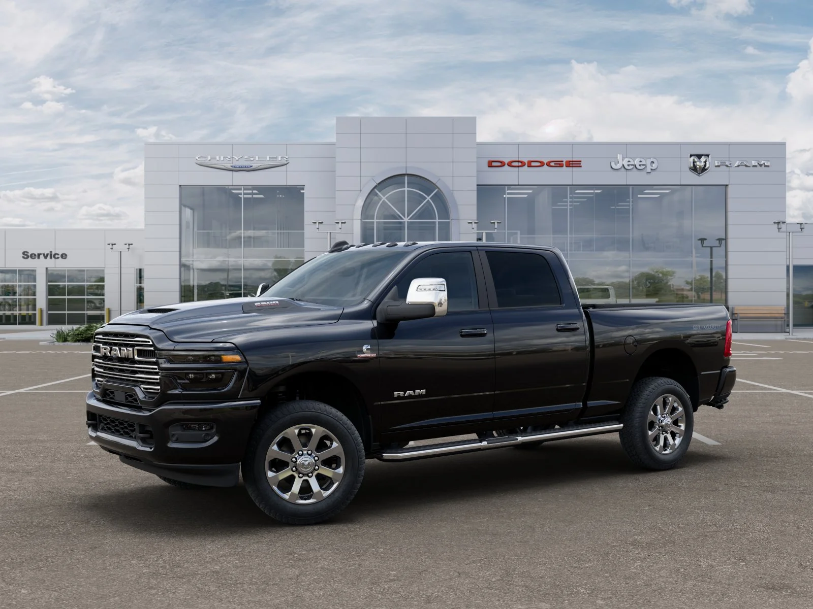 New 2025 Diamond Black Crystal Pearl-Coat Exterior Paint RAM Laramie image 21