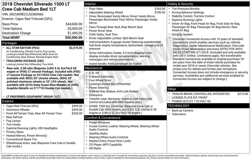 Used 2018 Red Chevrolet LT image 2