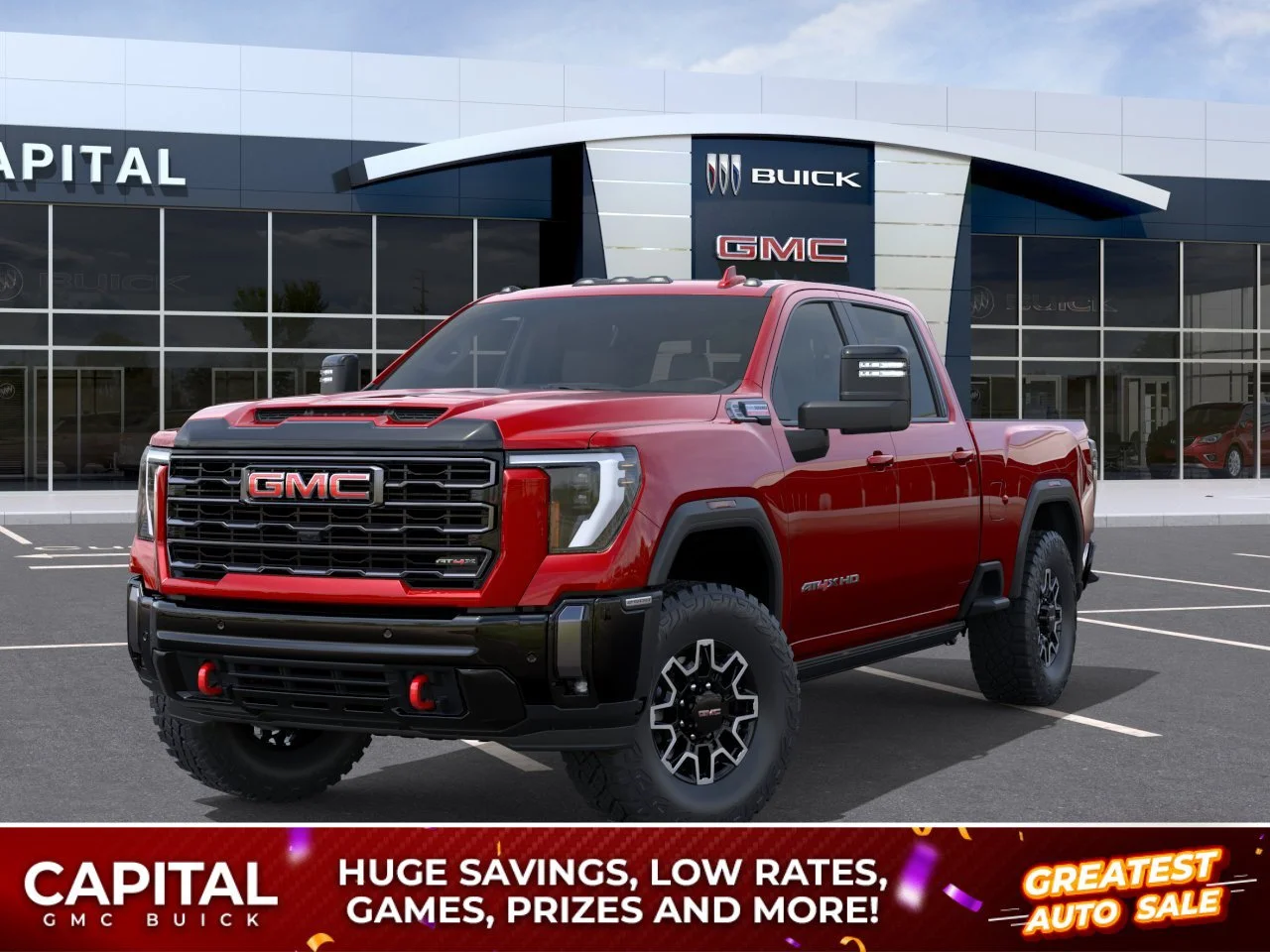 New 2026 VOLCANIC RED TINTCOAT GMC AT4X image 1