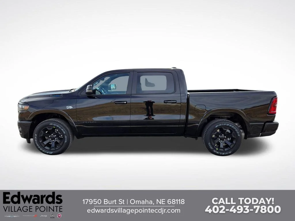 New 2026 Diamond Black Crystal Pearl-Coat Exterior Paint RAM Big Horn/Lone Star image 6