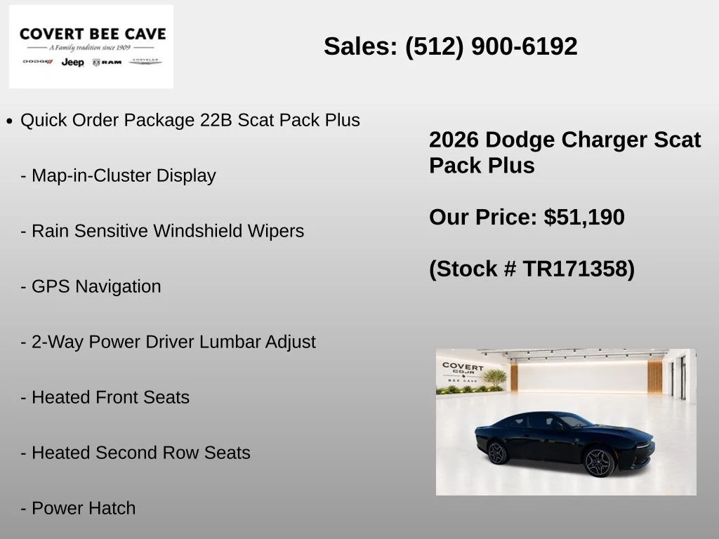 New 2026 Diamond Black Crystal Pearlcoat Dodge Scat Pack Plus image 13