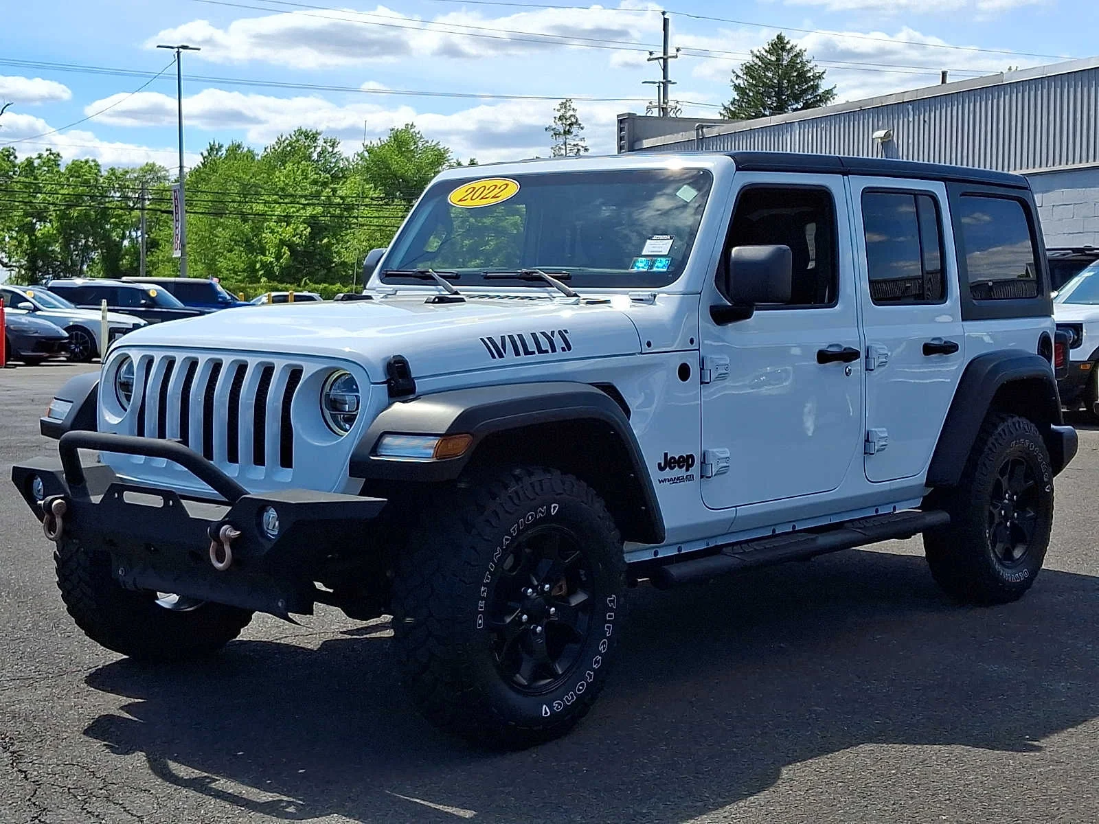 Used 2022 Bright White Clearcoat Jeep Unlimited Willys image 3