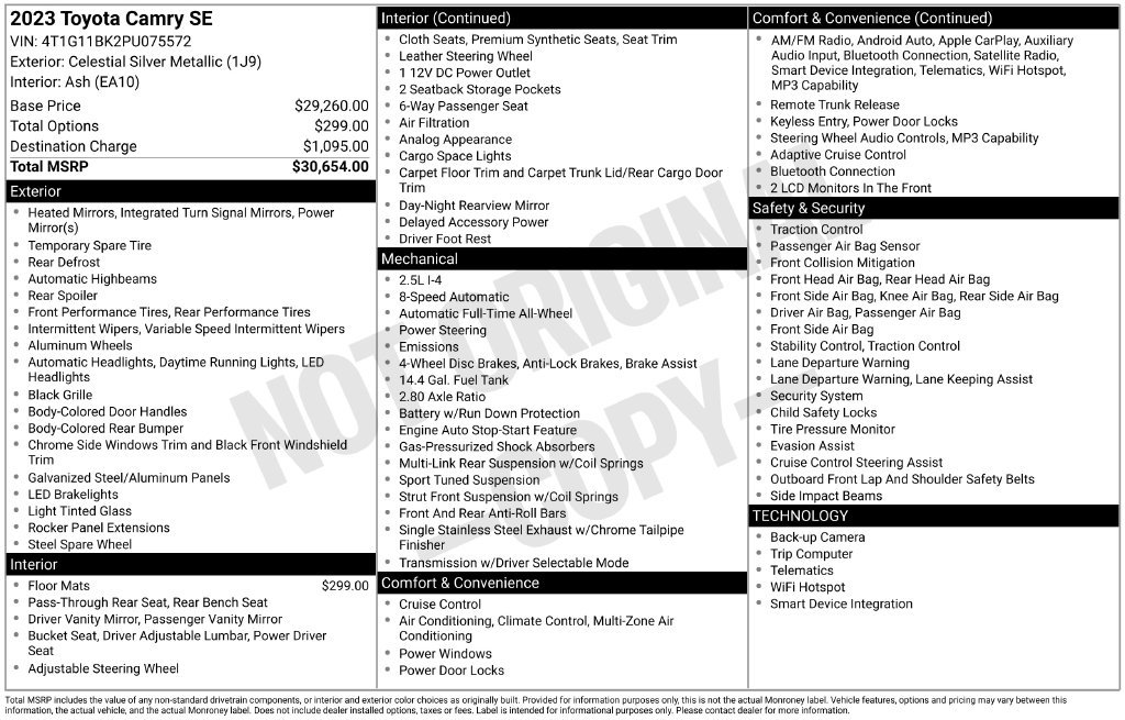 Used 2023 Silver Toyota SE image 2