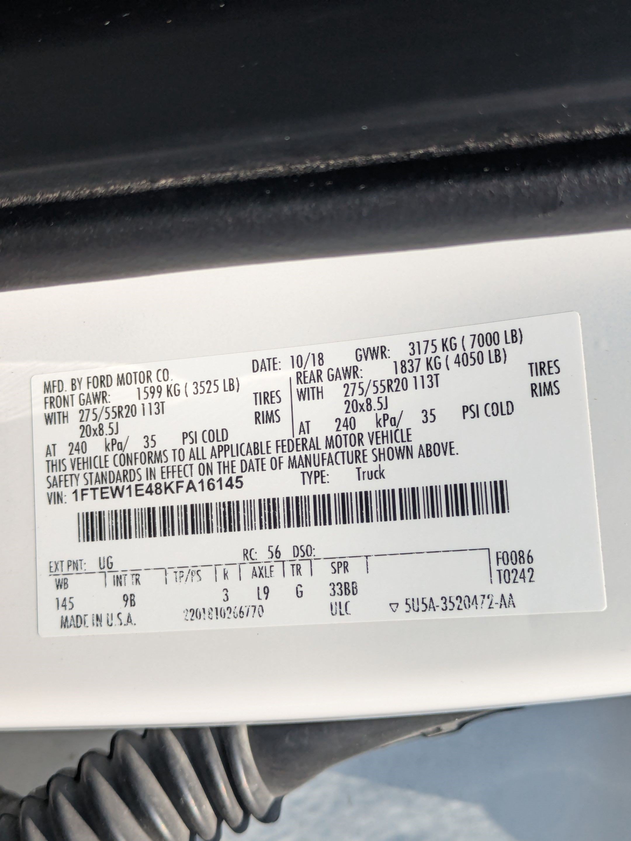 Used 2019 White Platinum Clearcoat Metallic Ford Platinum image 31