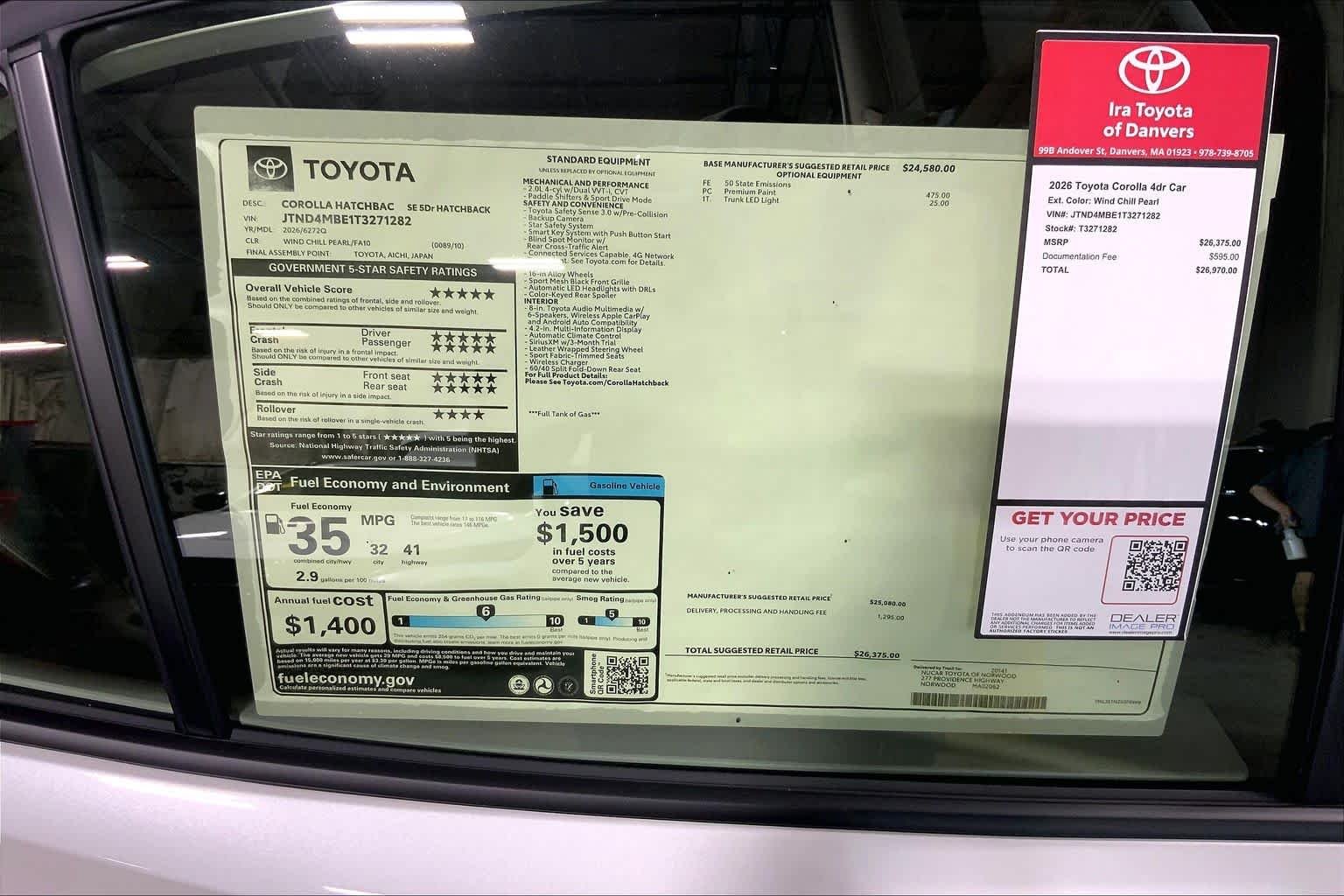 New 2026 Wind Chill Pearl Toyota SE image 21