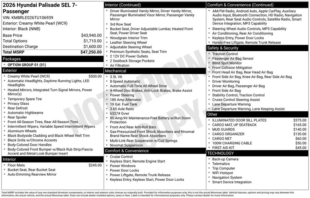 New 2026 White Hyundai SEL image 35