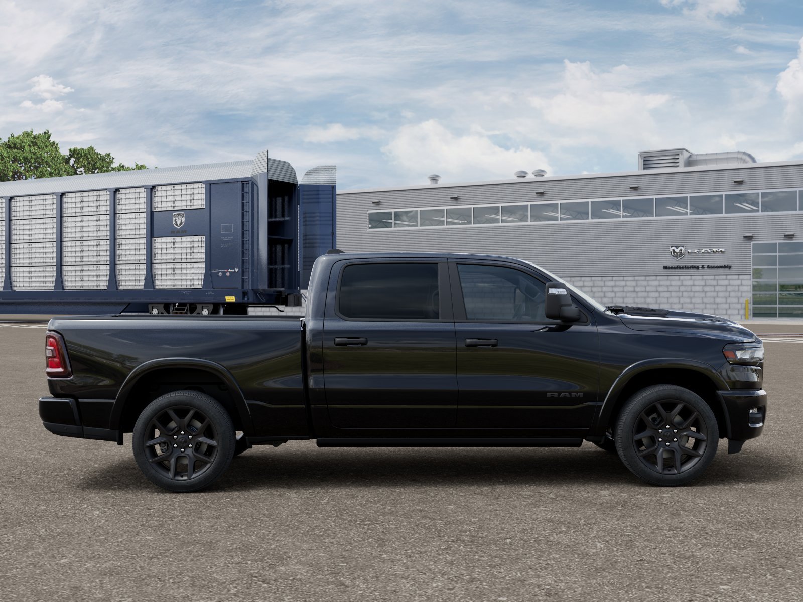 New 2026 Diamond Black Crystal Pearl-Coat Exterior Paint RAM Laramie image 12