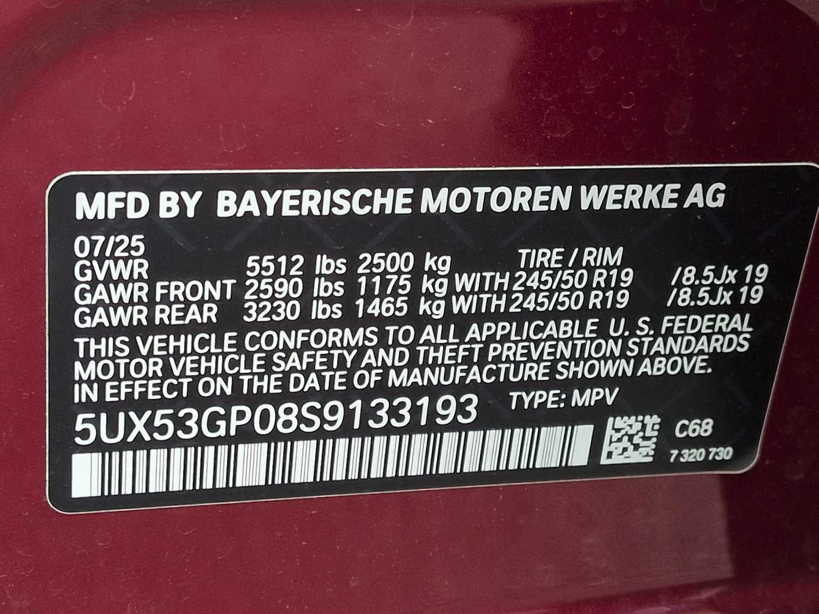 Certified Used 2025 Vegas Red Metallic BMW 30 xDrive image 34