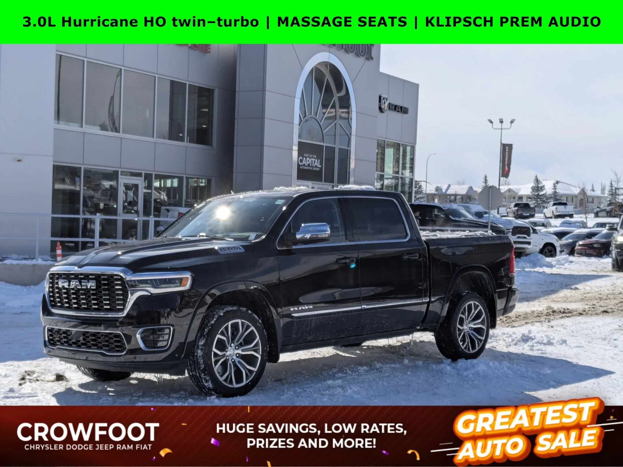 New 2026 Black RAM Tungsten - - 4x4 - Massage Seats - Multi-Function Tailgate - Prem Lthr & More! image 1