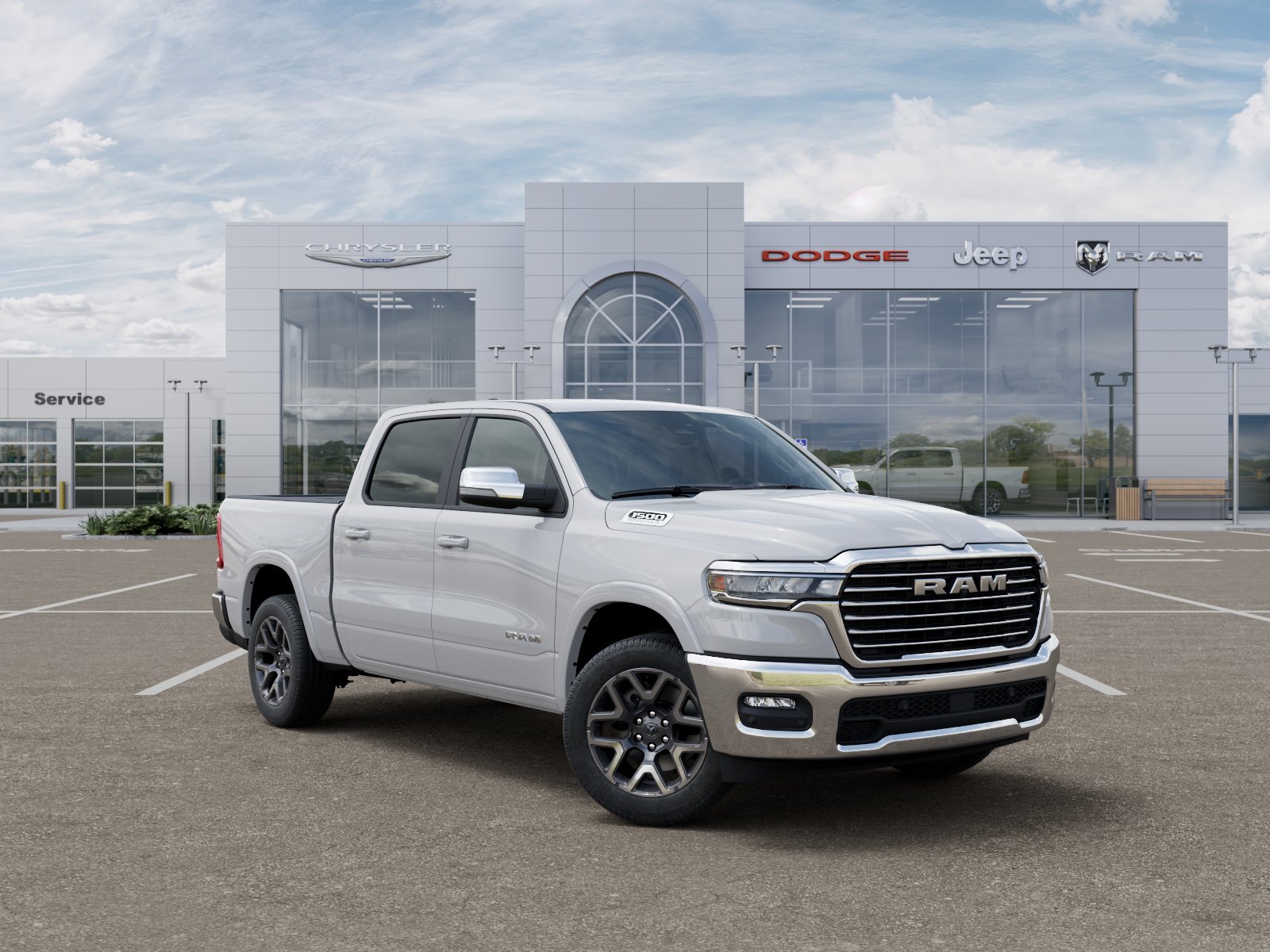 New 2026 Bright White Clear-Coat Exterior Paint RAM Laramie image 31
