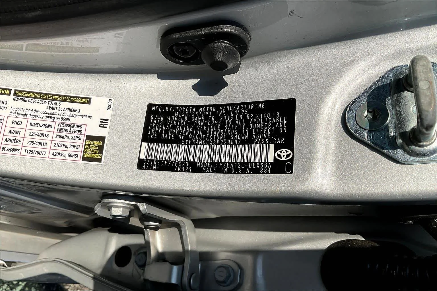Used 2025 Classic Silver Metallic Toyota SE image 34
