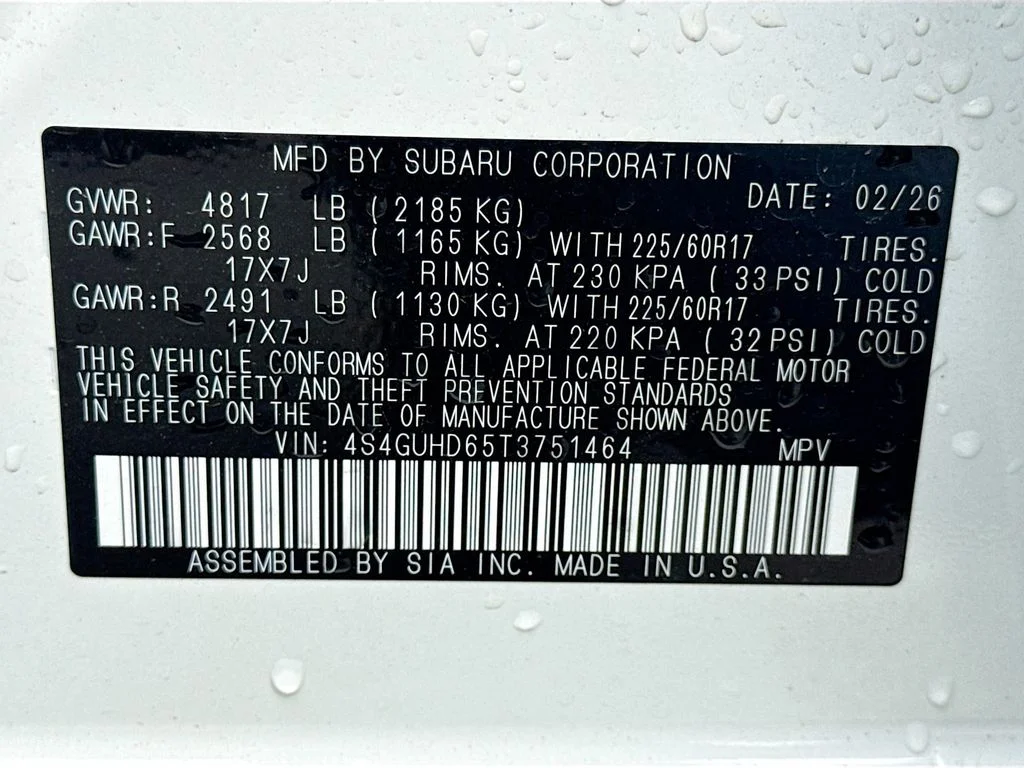 New 2026 CRYSTAL WHITE PEARL Subaru Premium image 39