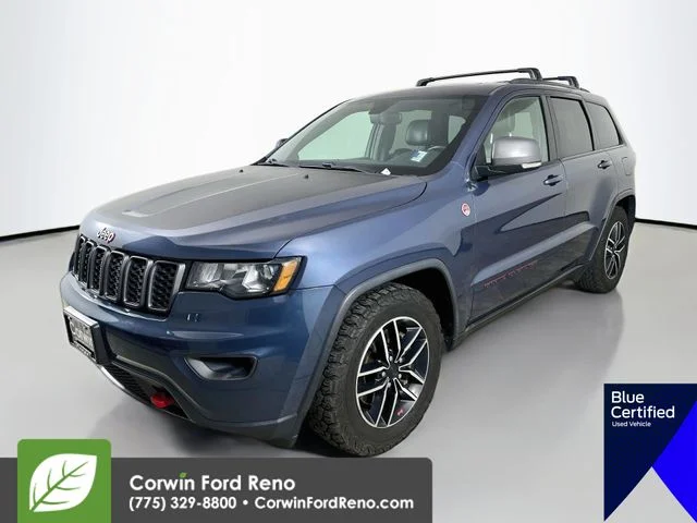 Used 2021 Pacific Blue Clearcoat Jeep Trailhawk image 3