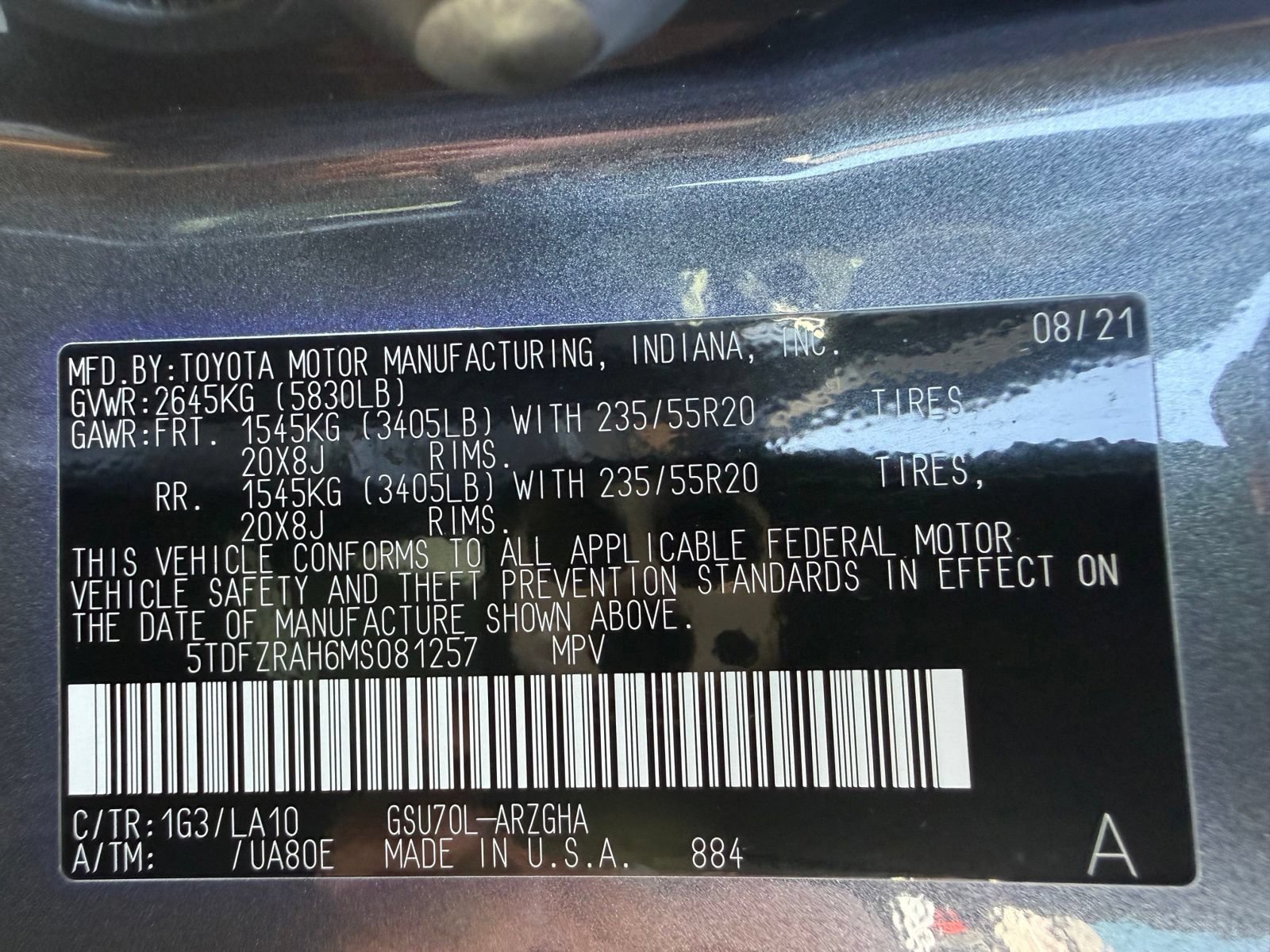 Used 2021 Gray Toyota Platinum image 54