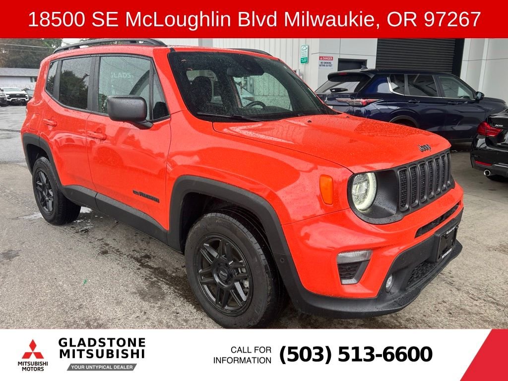 Used 2021 Orange Jeep Latitude image 1