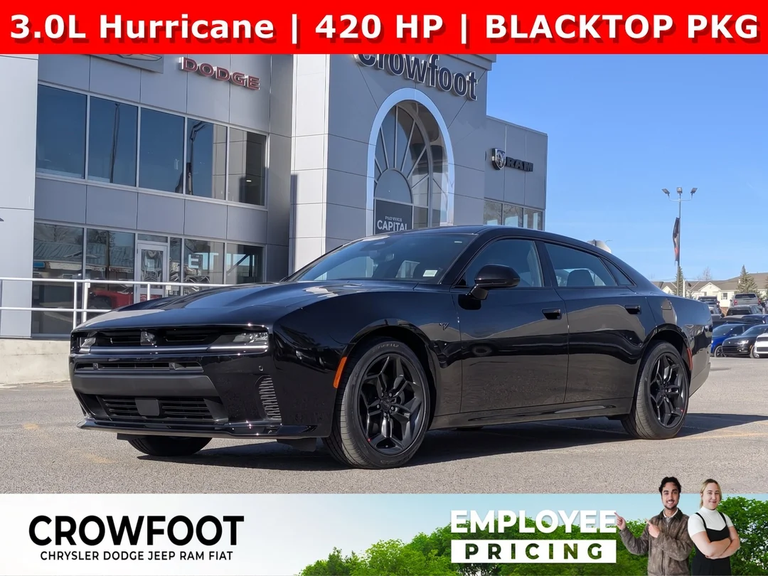 New 2026 Black Dodge R/T - - AWD - Blacktop Pack - Driver Convenience - Alpine Audio - Hurricane Turbo & More! image 1