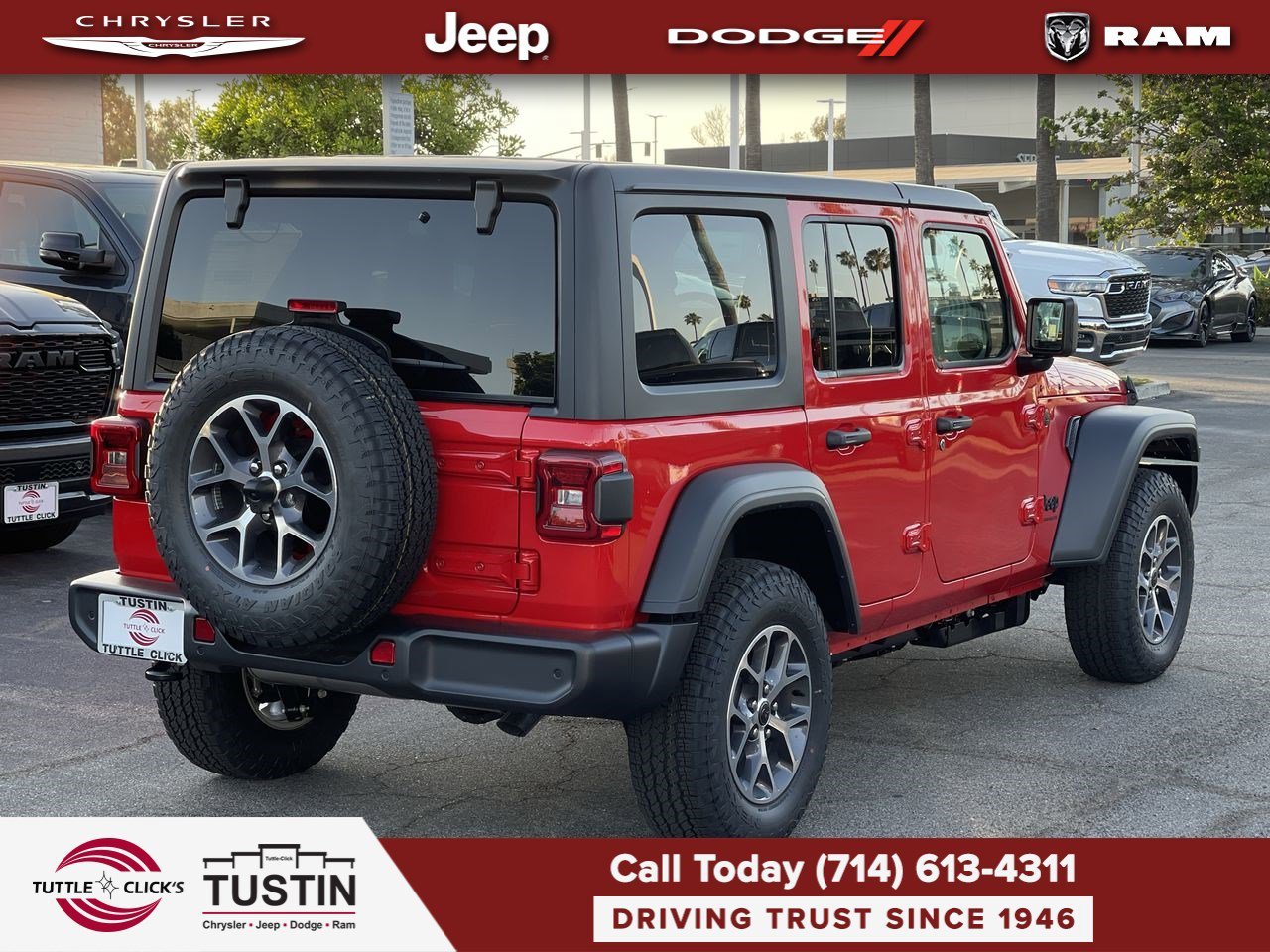 New 2026 Firecracker Red Clear-Coat Exterior Paint Jeep Sport S image 6