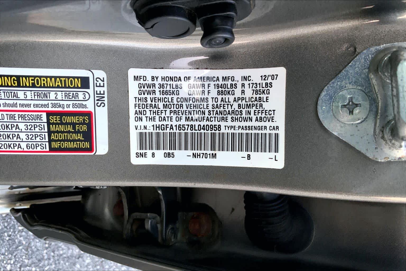 Used 2008 GRAY Honda LX image 26