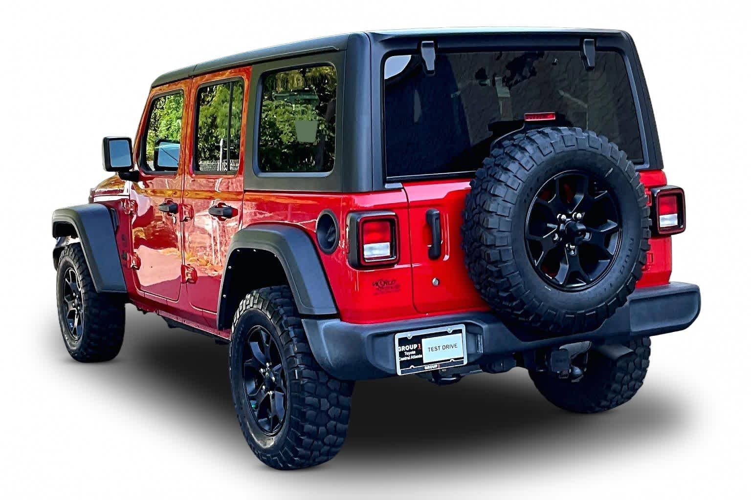 Used 2022 Firecracker Red Clearcoat Jeep Unlimited Willys Sport image 11