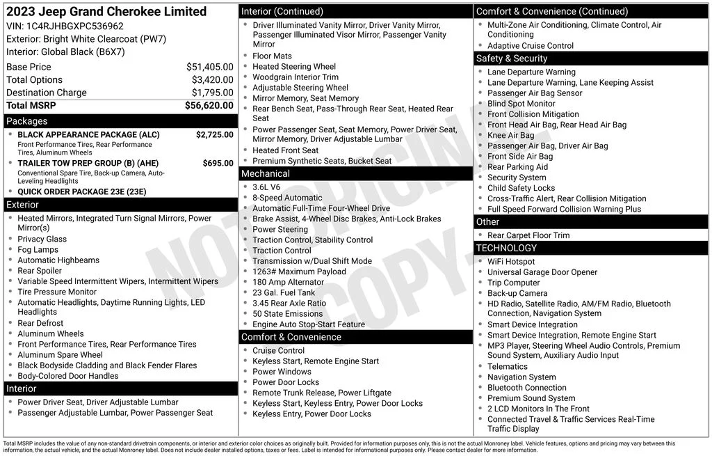 Used 2023 Jeep Grand Cherokee Limited with VIN 1C4RJHBGXPC536962 for sale in Elk River, Minnesota