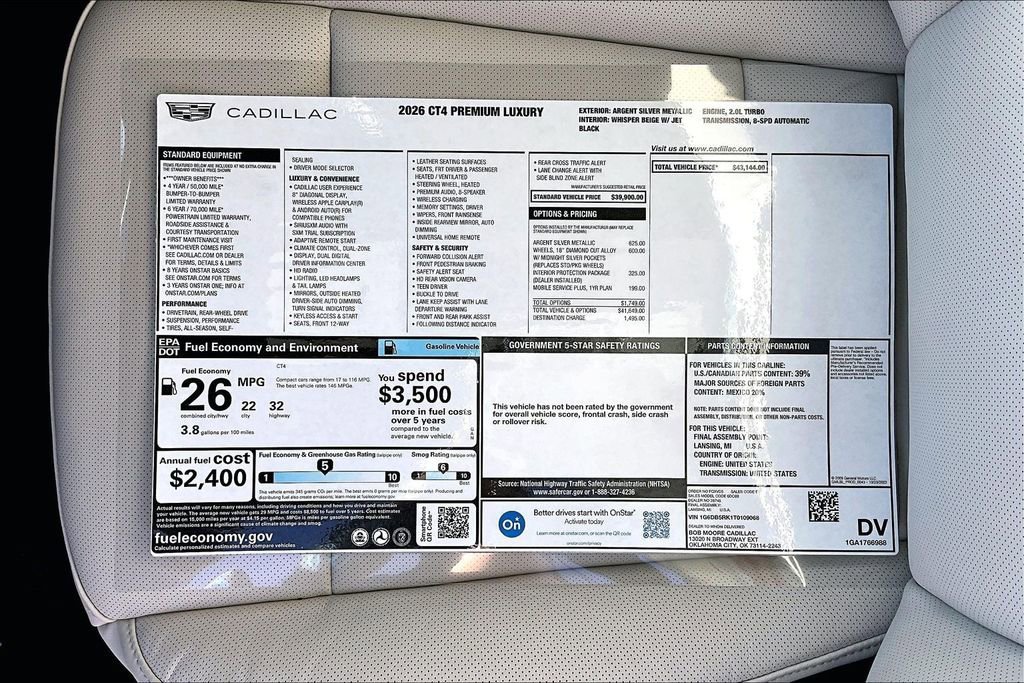2026 Cadillac CT4 Premium Luxury - Photo 14