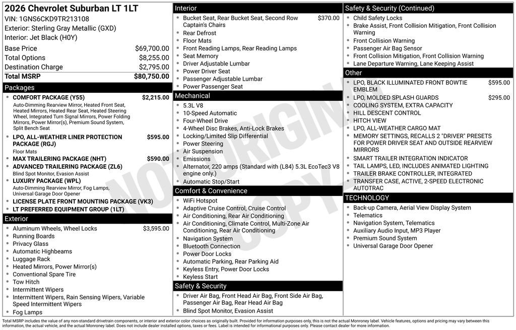 2026 Chevrolet Suburban LT - Photo 6