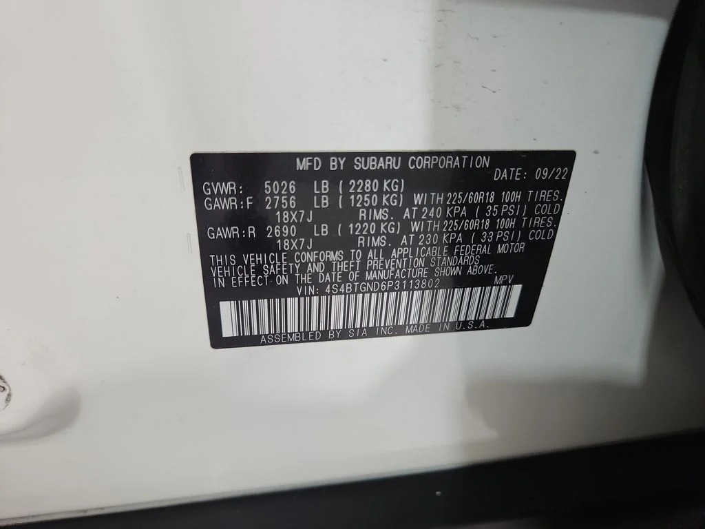 Certified Used 2023 White Subaru Limited XT image 32