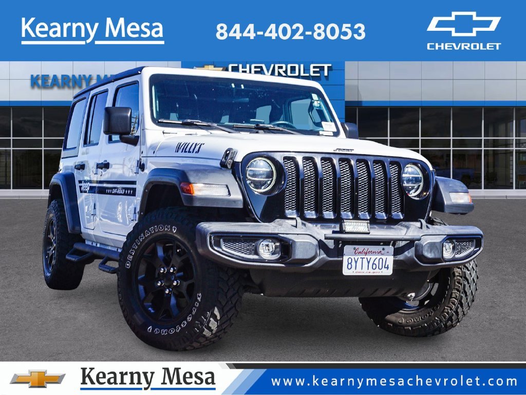 Used 2021 White Jeep Unlimited Willys image 1