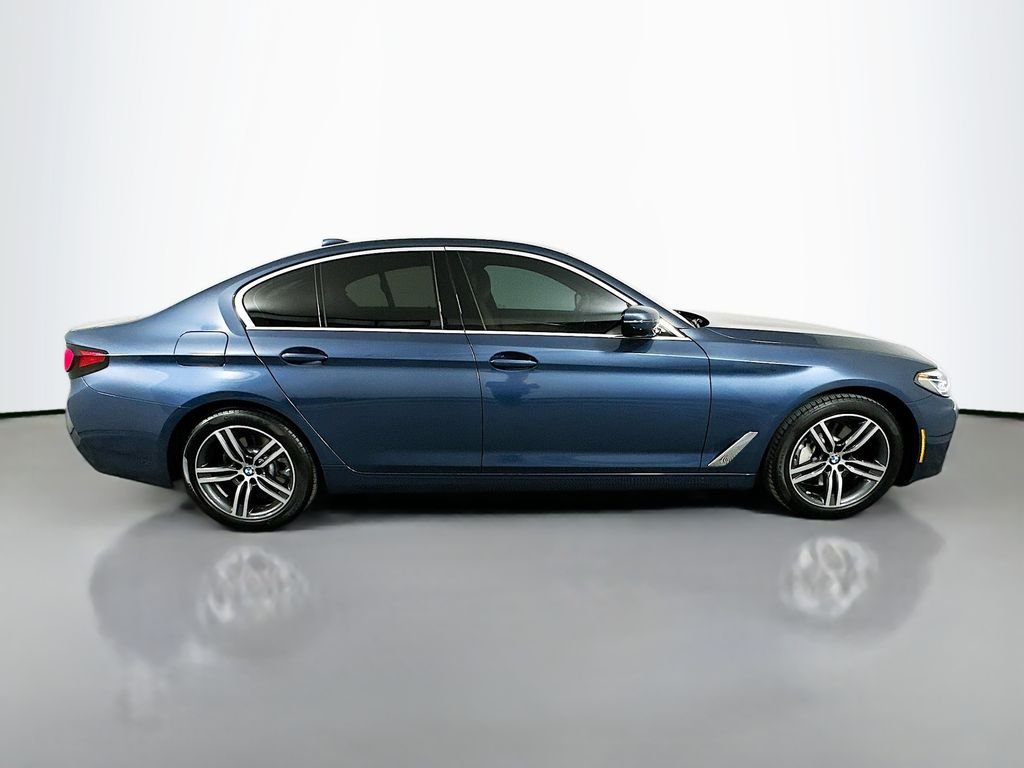 Certified Used 2023 Arctic Race Blue metallic BMW 530i image 4