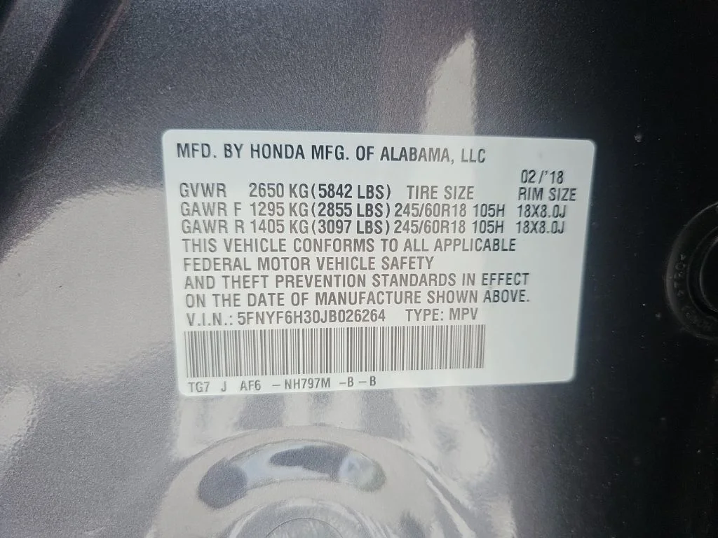 Used 2018 Modern Steel Metallic Honda EX image 27