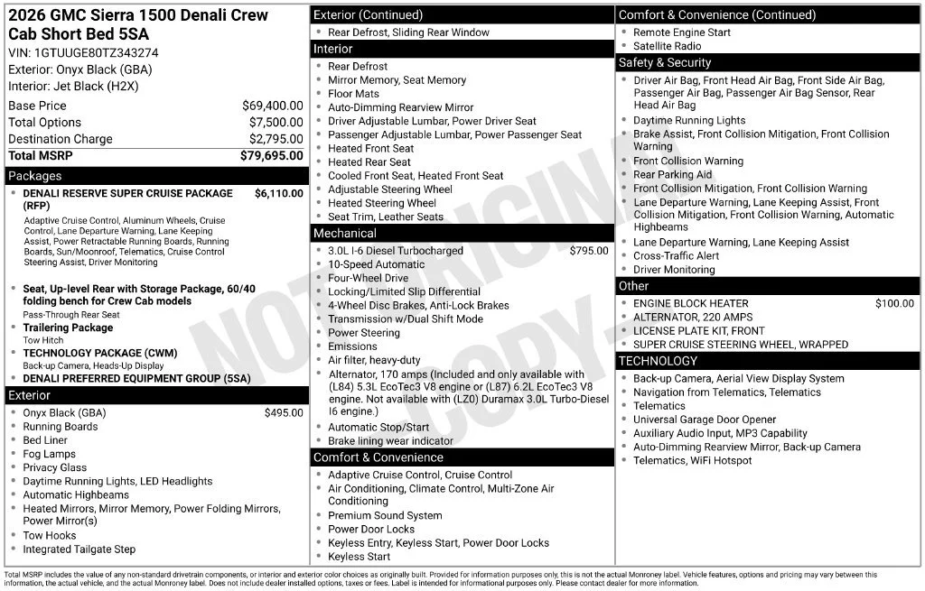 New 2026 Onyx Black GMC Denali image 47