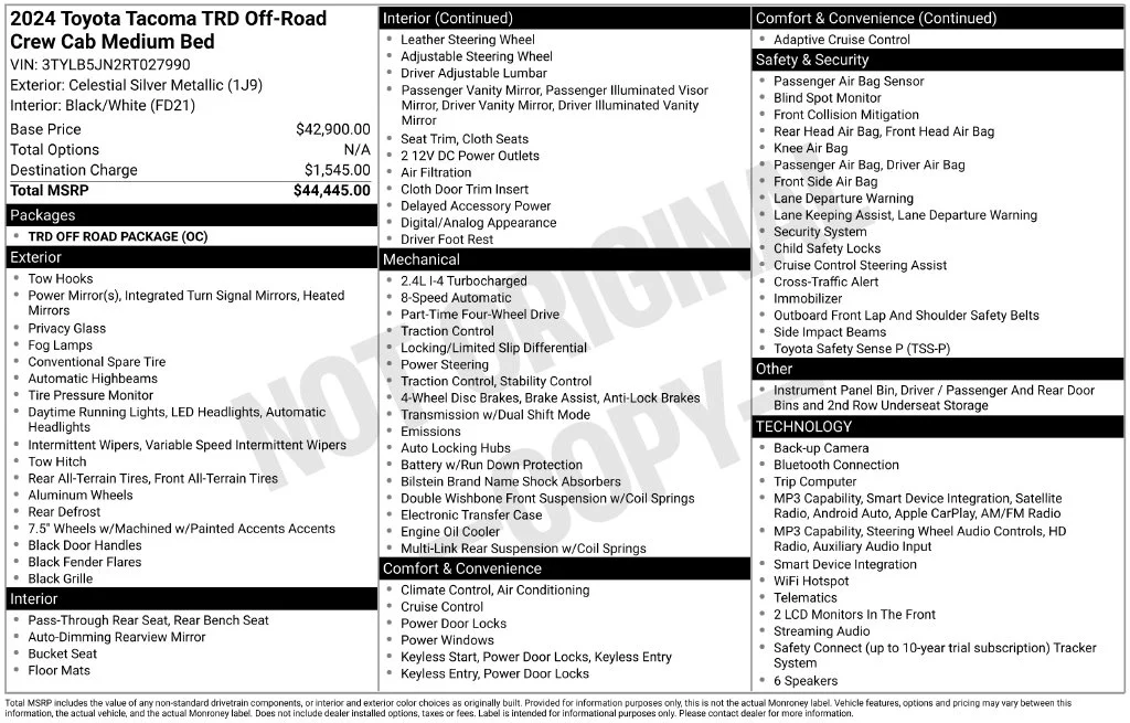Certified Used 2024 Celestial Silver Metallic Toyota TRD Off-Road image 26