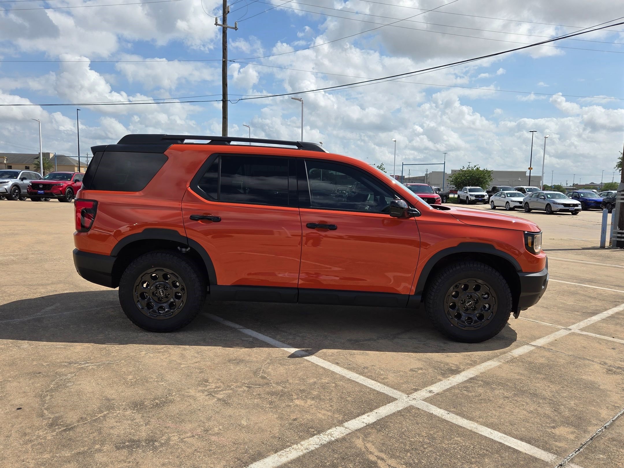 New 2026 Sunset Orange Honda TrailSport Elite Blackout image 3