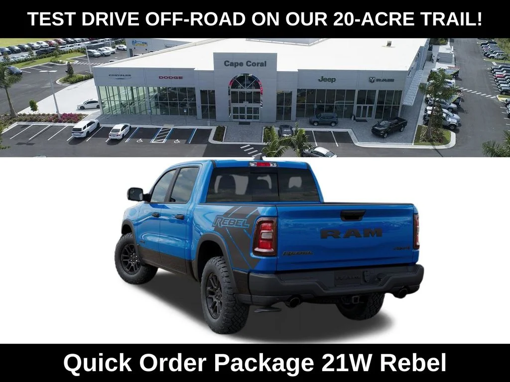 New 2026 Hydro Blue Pearl-Coat Exterior Paint RAM Rebel image 3