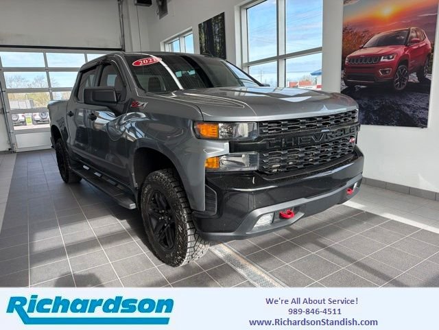 Used 2021 Satin Steel Metallic Chevrolet Custom Trail Boss image 1