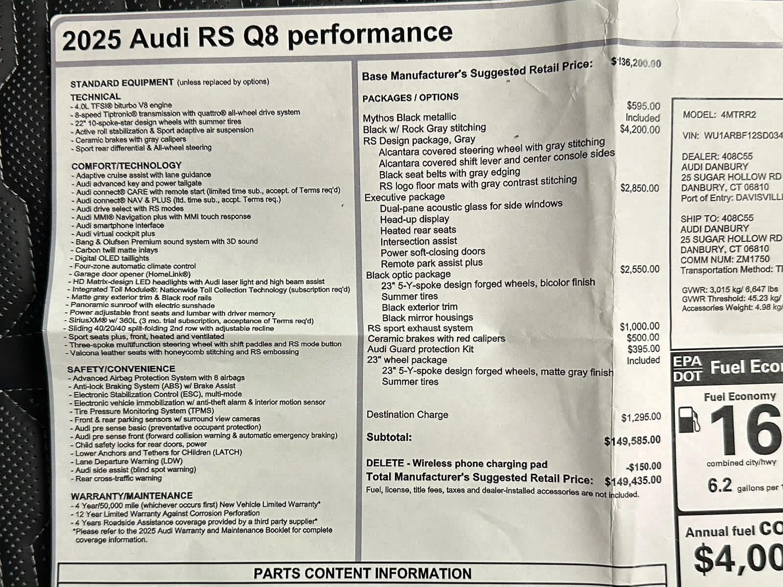 Used 2025 Mythos Black Metallic Audi performance image 43