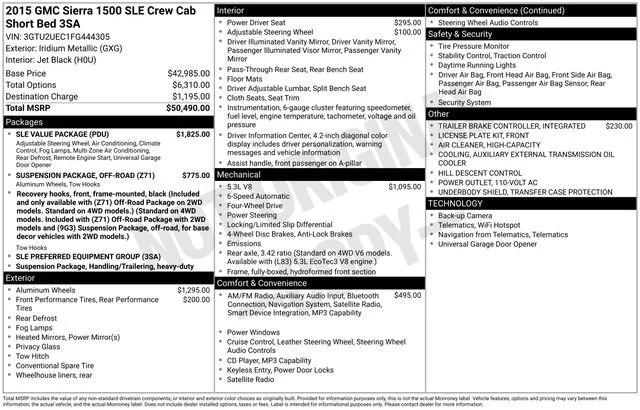 2015 GMC Sierra 4WD Crew Cab SLE SWB's photo