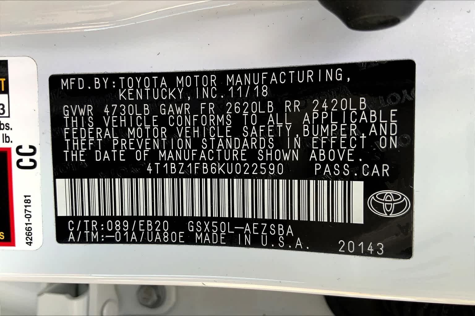 Used 2019 Wind Chill Pearl Toyota Touring image 33