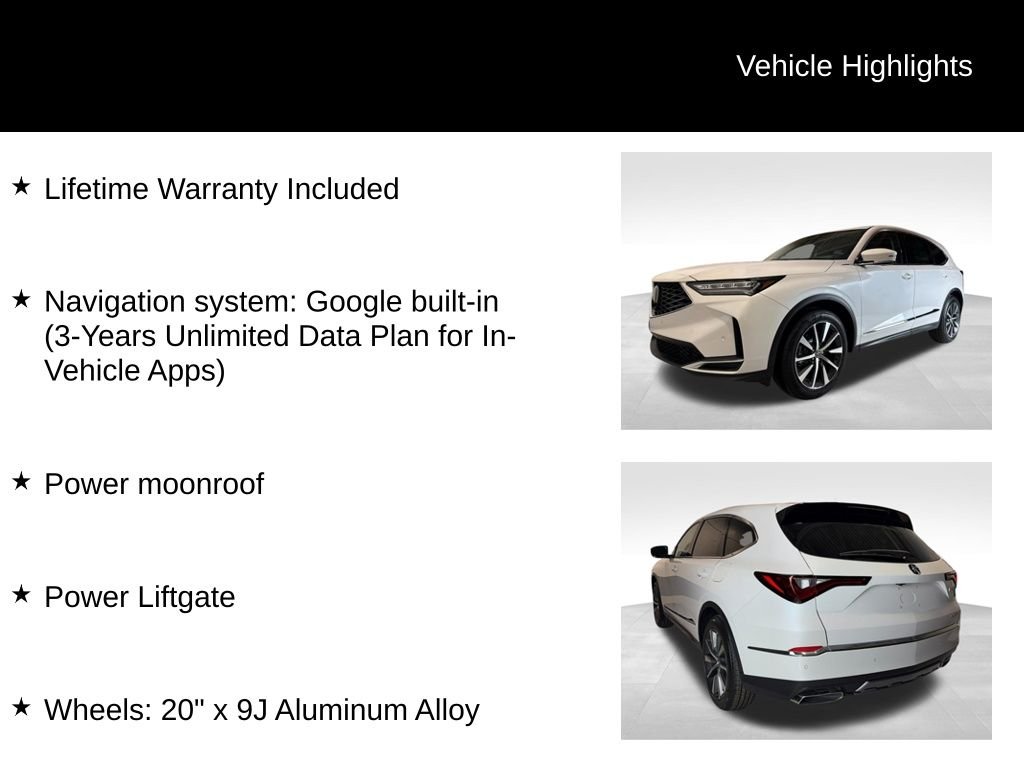 New 2026 Platinum White Pearl Acura w/Technology Package image 5