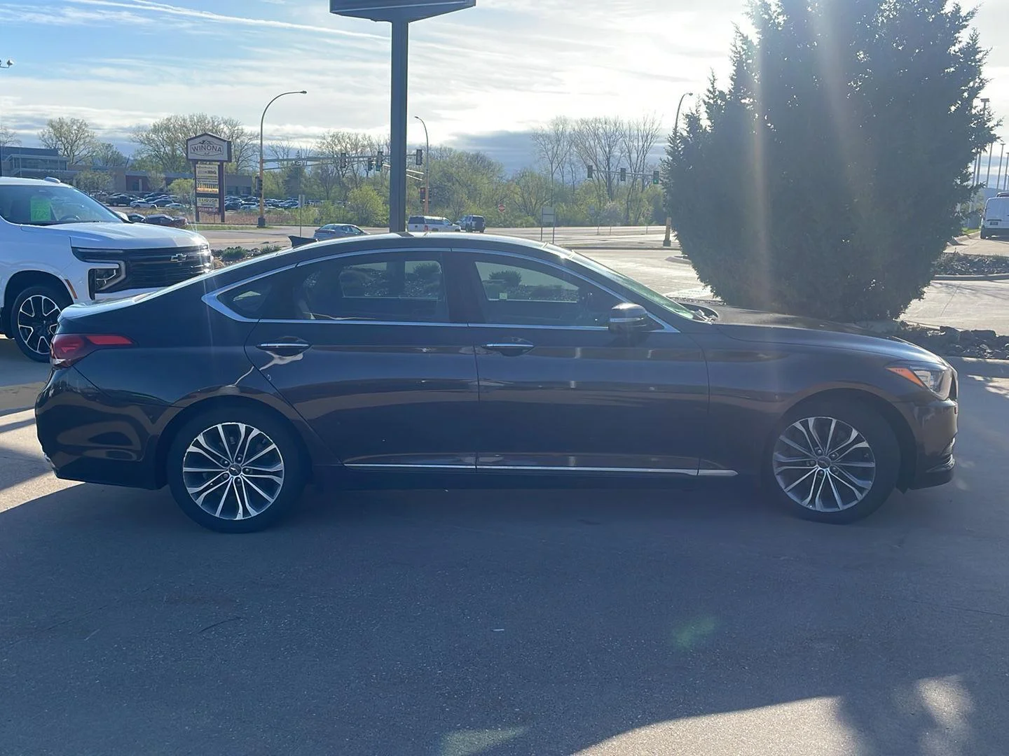 Used 2015 Hyundai Genesis Base with VIN KMHGN4JE3FU028230 for sale in Winona, Minnesota