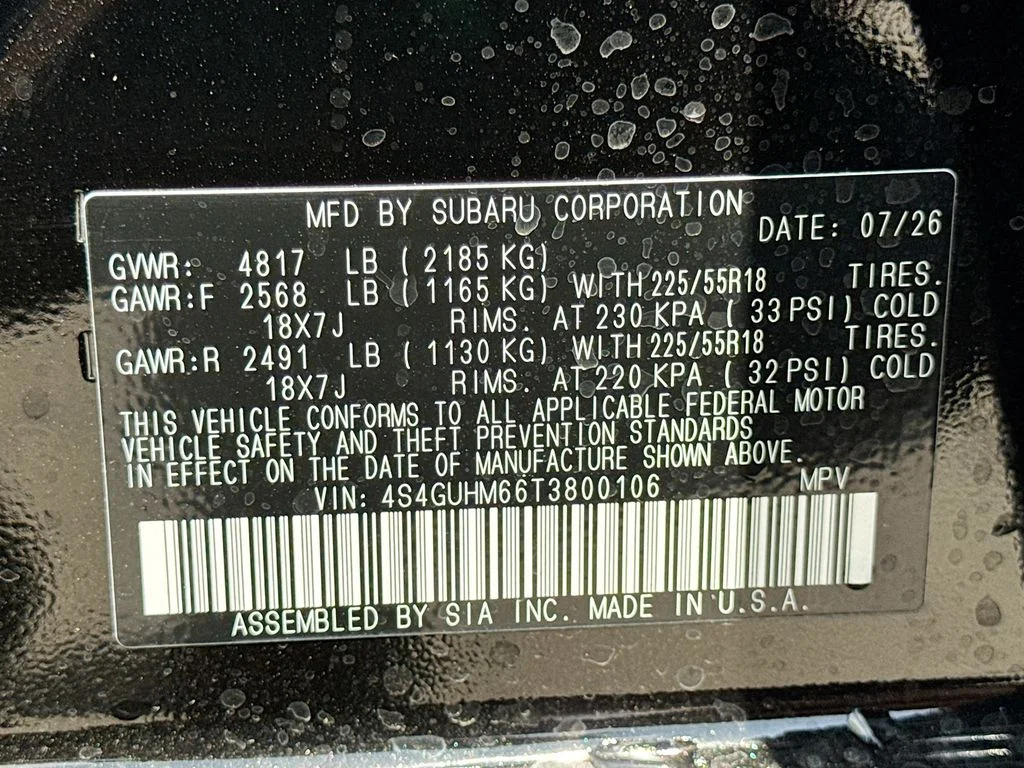New 2026 Black Subaru Limited image 40
