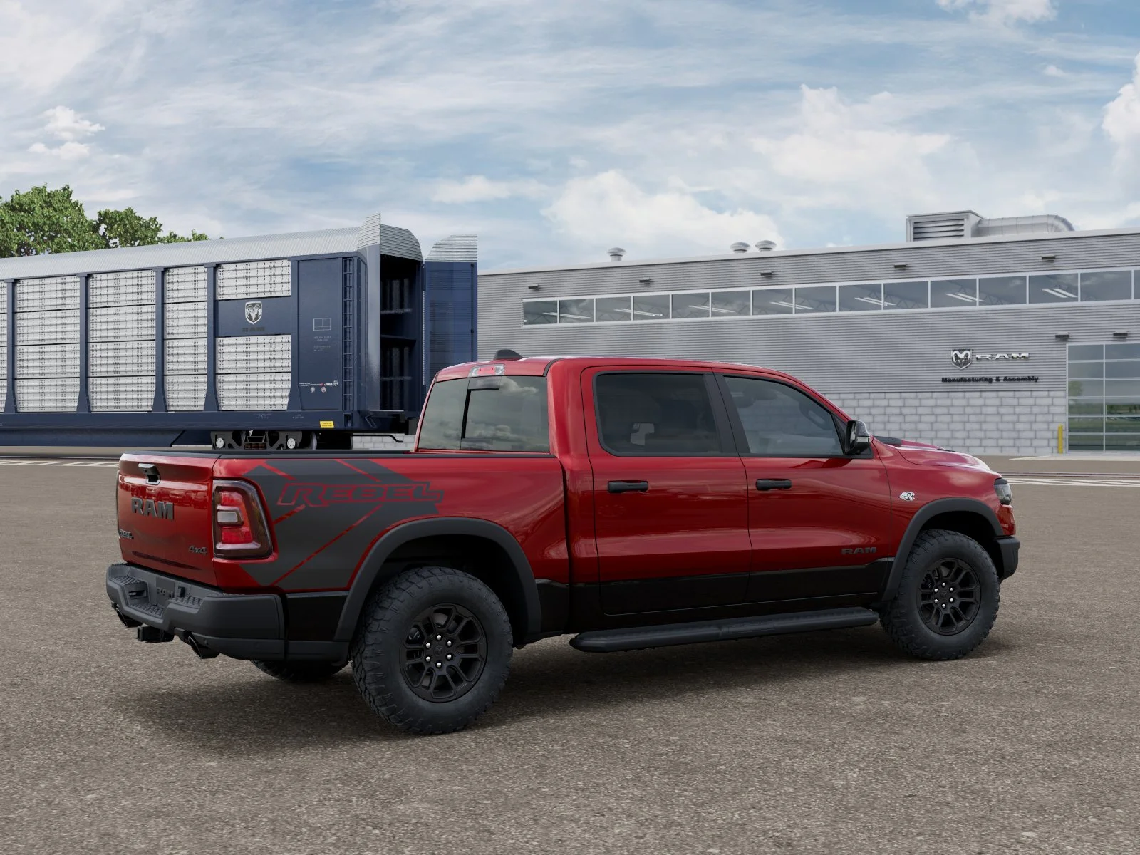 New 2026 Molten Red Pearl-Coat Exterior Paint RAM Rebel image 14