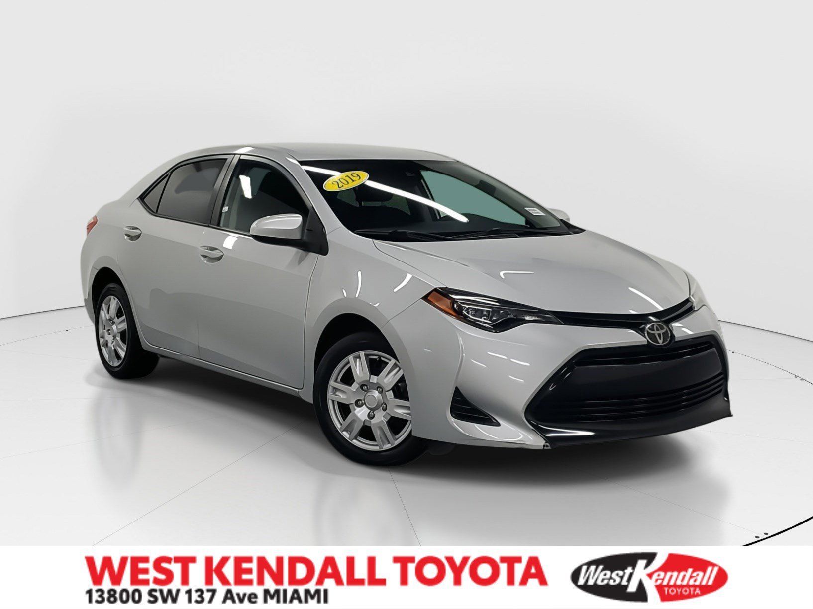 Used 2019 Classic Silver Metallic Toyota LE image 1