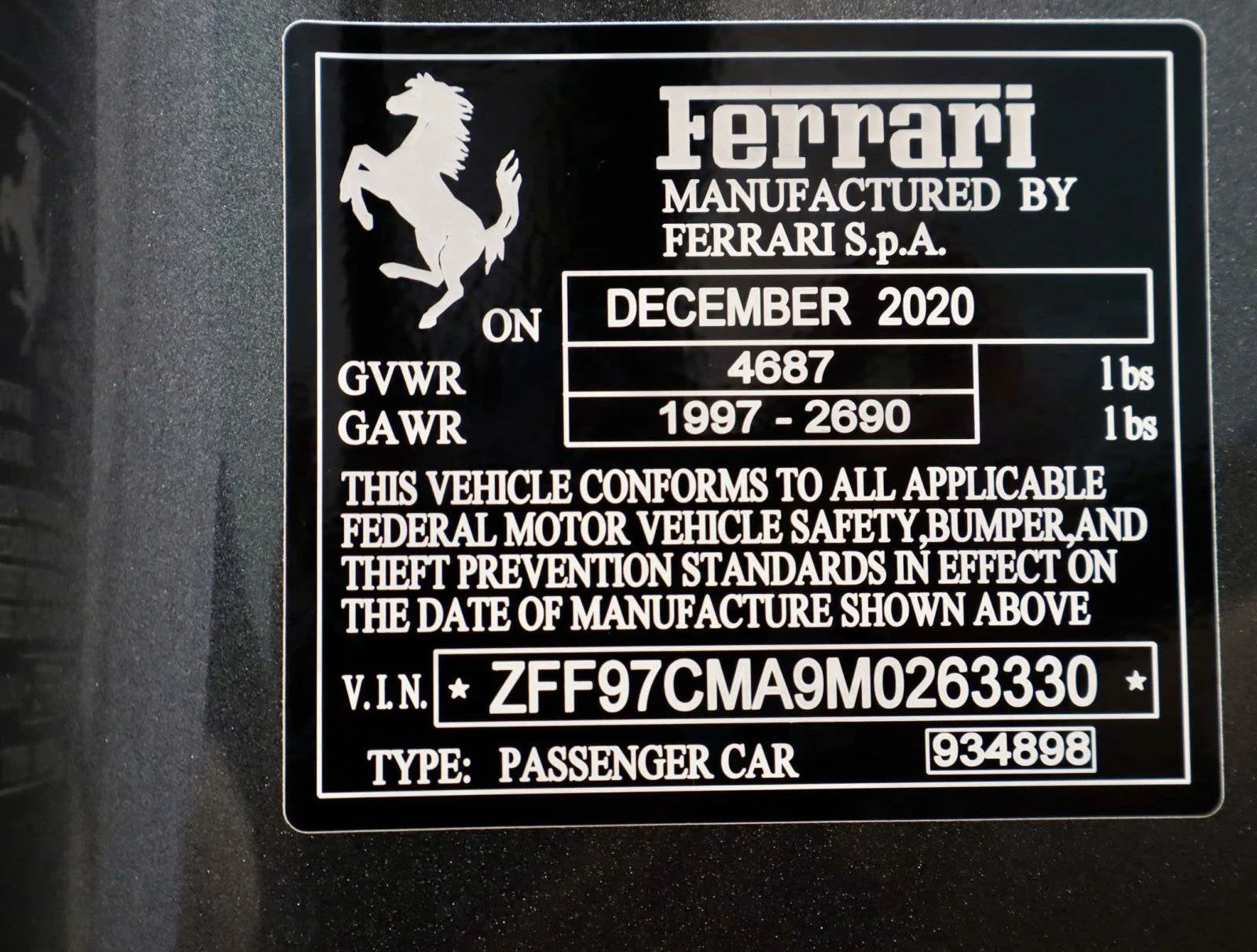Certified Used 2018 Nero Ferrari  image 80