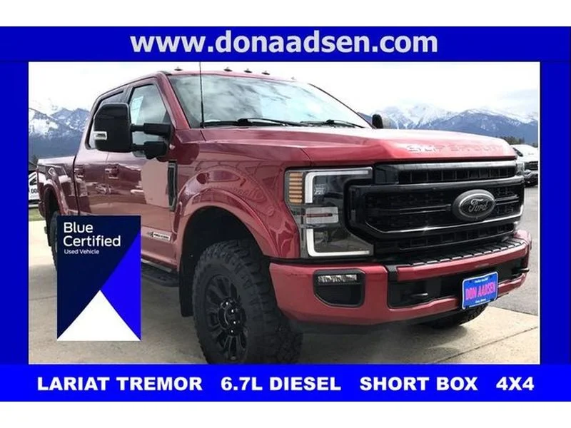 Certified Used 2022 Rapid Red Metallic Tinted Clearcoat Ford LARIAT image 1