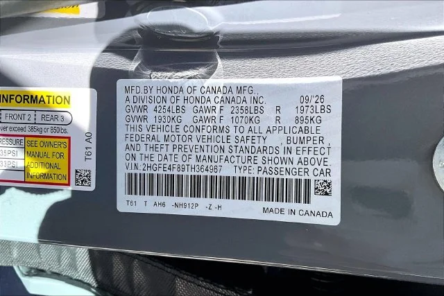 New 2026 Urban Gray Pearl Honda Sport image 13